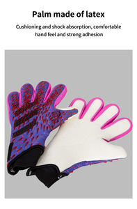 Football Goalkeeper Gloves Unisex <b>Full</b> Finger PU Leather Non <b>Slip</b> Breathable Adjustable Wrist Strap Hook Loop Closure - Product Image 2