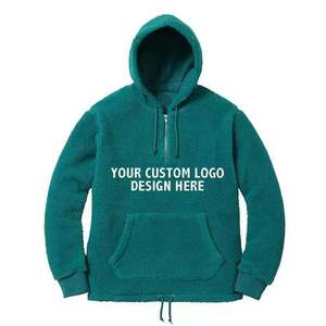 Low Price Winter Hooded Pullover <b>Sherpa</b> Fleece Embroidered Logo Plus Size Breathable & Quick Dry Streetwear Fashion Men's Hoodie - Product Image 5