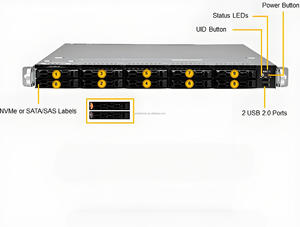 Superserver Servidor Clouddc Pcie 5,02 de 1U para montaje en rack con procesadores escalables Intel Xeon de segunda generación para centro de datos - Product Image 3