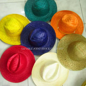 Sombreros de Paja Multicolor de Fábrica para Fiestas, Suministro al por Mayor de Fábrica de Vietnam, Sombreros de Paja Panamá Coloridos para Disfraces de Carnaval - Product Image 1