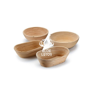 BEST SELLING Oval Rattan Banneton <b>Bread</b> Proofing <b>Basket</b> with Washable Linen Liner Dough Rising Tool - Product Image 1
