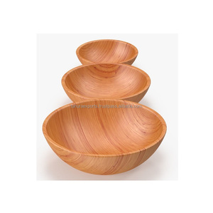 Tazón de Madera de Diseño Americano 2026 para Servir Alimentos, Centro de Mesa para Decoración de Mesa y Fiestas, Formas y Tamaños Personalizados para Exportación - Product Image 2