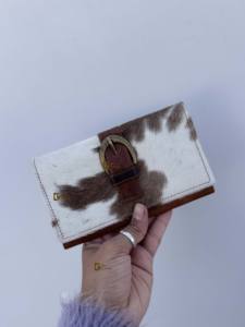 Nouveau Designer Vintage marron fourrure de vachette en cuir pochette sac à main pochette portefeuille été sac à main hiver/printemps Offre Spéciale cadeau pour les femmes - Product Image 2