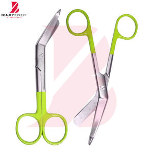 Tijeras Quirúrgicas de Alto Rendimiento para Trauma, Tijeras para Vendajes con Mango Verde, Acero Inoxidable, Herramienta Médica de Primeros Auxilios - Product Image 4