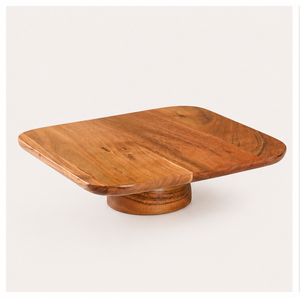 Support à gâteau carré en bois rustique haut de gamme, fait main, durable, pour mariage, anniversaire et pâtisserie - Product Image 5