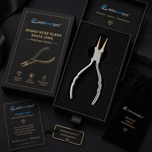 Pince à bec rond en laiton, outils de perçage, outil de fabrication de bijoux sans rayures ZetomedPro - Product Image 6