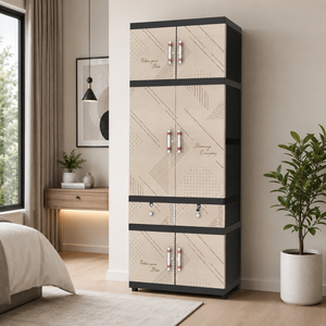 Armario/Guardarropa de Plástico Naiba Fit Pro con Puertas Planas y Cajón para Almacenamiento de Ropa y Dormitorio - Product Image 1