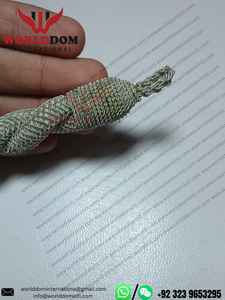 Cordón de ala plateado OEM para sombreros, accesorios para la cabeza, cordón de barbasco, alambre de metalizado Mylar o hilos de seda, tejido a mano - Product Image 2