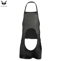Tablier en similicuir sexy unisexe, tenue de club exotique, uniforme de soirée à devant ouvert, costume professionnel de serveur en similicuir, doux