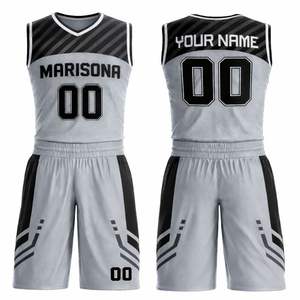 Ensemble d'uniformes de basketball sur mesure OEM grande taille en tissu mesh respirant, anti-transpiration, antibactérien, léger, avec short en jersey - Product Image 6