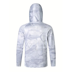 Vêtements de pêche à manches longues pour l'extérieur, sweats à capuche confortables en tissu léger avec coutures durables - Product Image 3