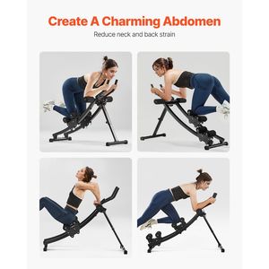 Macchina Pieghevole per Allenamento Addominale da Casa per Donne, Capacità di Carico 440 Libbre, Imballaggio Personalizzato - Product Image 2