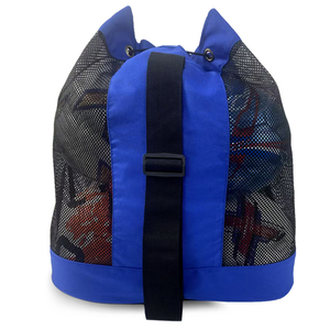 Bolsa de malla negra para equipo, mochila resistente con cordón para balones - Product Image 4