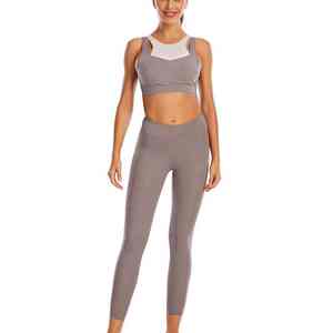 Conjunto de yoga al por mayor para mujer, conjunto deportivo de 2 piezas, ropa deportiva transpirable y elástica para gimnasio, conjunto de yoga para mujer - Product Image 1
