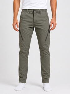 Pantalones con bolsillos con cremallera, tela de alta calidad, cremalleras resistentes, múltiples bolsillos utilitarios, perfectos para uso casual y al aire libre. - Product Image 1