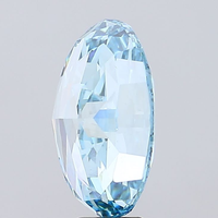 Diamante suelto CVD ovalado elegante, azul intenso, certificado por IGI, claridad VS1, corte excelente, para la fabricación de joyas, diamante cultivado en laboratorio.