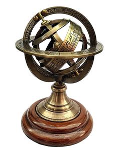 ขาตั้งลูกโลกแบบ Armillary ชุบทอง ทำจากทองเหลือง งานโลหะขัดเงา ขาตั้งลูกโลกแบบ Armillary รุ่นล่าสุด ของตกแต่งสไตล์ทะเล ราคาขายส่ง - Product Image 1