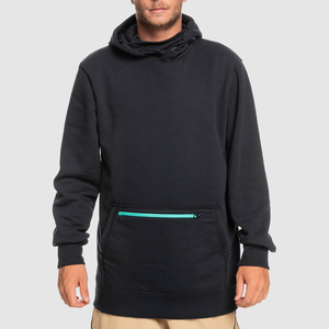 Sweat-shirt à capuche pour homme en molleton premium 100% coton 2026 noir, style Techwear, avec poche zippée, logo personnalisé, streetwear, activewear - Product Image 2