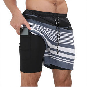 Fabricante de pantalones cortos ligeros de tela tejida, fábrica OEM ODM, logotipo personalizado, venta al por mayor, pantalones cortos casuales de verano de secado rápido - Product Image 3