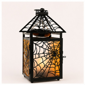 Halloween <b>Lantern</b> Spooky Black Spider Web Design Hanging <b>Lamp</b> for for Haunted House & Indoor Party Decor In Competitive Price - Product Image 3