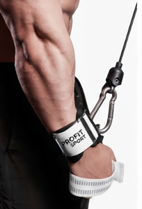 Sangles de poignet professionnelles en néoprène avec anneau en D pour l'entraînement musculaire, la remise en forme, l'exercice en salle de sport, avec logo personnalisé - Product Image 5