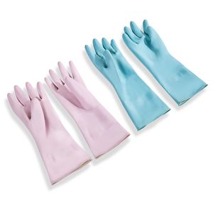2 Paia di Guanti Colorati Riutilizzabili per Lavare i Piatti, Taglia Media, per Pulizie Domestiche e Quotidiane in Cucina - Product Image 1