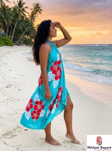Pareo Hawaiano Polinesio, Sarong Tejido con Diseño Floral, Ligero, para Playa, Ropa de Verano para Niños, OEM, ODM, Personalizado, 100% Rayón - Product Image 6