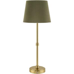 Lámpara de Mesa de Latón Dorado de Diseño con Base de Mármol y Pantalla de Tela para Decoración de Interiores - Product Image 3