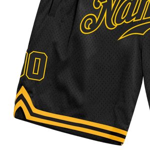 <b>Men</b> Black <b>Yellow</b> Sublimated Mesh Basketball <b>Shorts</b> Breathable Polyester Athletic <b>Shorts</b> Team Match Sportswear - Product Image 3