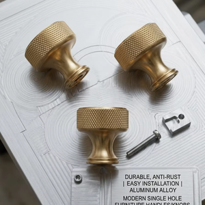 Perillas modernas de aluminio para gabinetes – Perillas de un solo orificio para muebles, antirrobo, de fácil instalación para cajones y gabinetes - Product Image 5