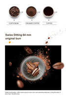 Distributeur automatique de café haute performance TCN, machine à expresso entièrement automatique avec café fraîchement moulu pour les entreprises
