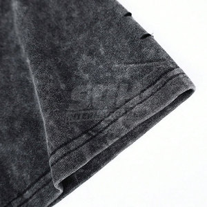 เสื้อยืดผู้ชายทรงหลวมผ้าฝ้าย 100% คุณภาพสูง ดีไซน์ขาดๆ แบบเรียบง่าย พร้อมพิมพ์โลโก้ตามสั่ง เป็นมิตรต่อสิ่งแวดล้อม ระบายอากาศได้ดี เหมาะสำหรับใส่ในช่วงฤดูร้อน - Product Image 5