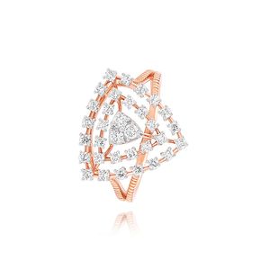 Yellow Gold Round Halo Split Shank Lab Grown <b>Diamond</b> <b>Ring</b> - Product Image 3