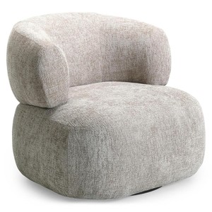 Contemporary Swivel Lounge Chair – Upholstered Curved Back Accent Chair Modern Accent Chair with Swivel Base – Lounge Chair - Product Image 3