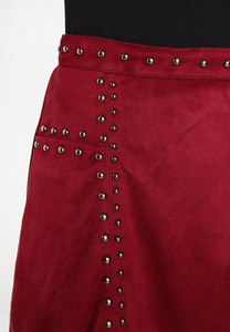 Minifalda de Piel Sintética de Cintura Alta para Mujer, Estilo Lápiz, Fruncida, Brillante, Sólida, Sexy, Estilo Club, para Todas las Temporadas - Product Image 3