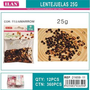 Paillettes Ilan 25g Marroni Decorative per Artigianato - Product Image 3