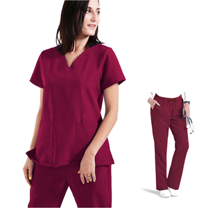 Conjuntos de Uniformes Médicos Color Naranja, Tela de Sarga de Alta Calidad en Spandex/Poliéster, con Detección de Agujas, Unisex, para Personal de Odontología y Farmacia - Product Image 2