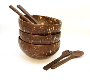 Bols en noix de coco polis et laqués-Emballage de boîte cadeau de luxe - Product Image 1