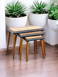 Modern Wood Nesting <b>Tables</b> With Different Sizes <b>For</b> Living Room <b>Sofa</b> <b>Side</b> Home Interior Furniture - Product Image 5