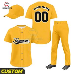 ชุดยูนิฟอร์มเบสบอลผ้าระบายอากาศดี ออกแบบได้ตามต้องการ บริการ OEM ขายดี ดีไซน์โดดเด่น ชุดยูนิฟอร์มเบสบอลซอฟต์บอล - Product Image 1