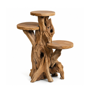 Support de présentation en racine de teck biologique de luxe ARTERRA, artisanal, en bois massif, pour décoration intérieure/extérieure - Product Image 3