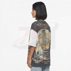 T-shirt personnalisé pour femme, surdimensionné, imprimé par sublimation, coton doux, streetwear décontracté, coupe ample, OEM ODM, vente en gros - Product Image 5