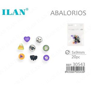Ilan Abalorios Perline in Argilla Polimerica per Halloween 5x9mm 20pz - Product Image 1
