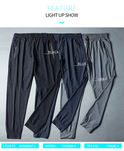 Pantalones Deportivos para Hombre, Estilo Urbano, con Cintura Elástica y Cordón Ajustable, Tejido Transpirable, Casuales y Deportivos - Product Image 4