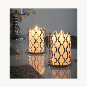 Porte-bougie luxueux en métal et verre, design élégant et moderne, support décoratif personnalisé pour bougies, idéal pour la maison, les fêtes et les événements. - Product Image 5