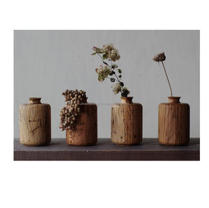 Vase à fleurs en bois naturel de bonne qualité, style classique pour décoration intérieure, décoration de table, offre spéciale, meilleure pièce - Product Image 6