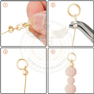 Outils universels pour la fabrication de bijoux DIY Bead Smith, outil de sertissage de fil à trou de 3 mm, pince à sertir les perles en acier inoxydable, perles à sertir pour bijoux - Product Image 6
