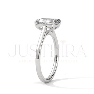 Export Quality Minimalist Radiant Diamond <b>Ring</b> for Everyday Wear Office Use and Elegant Styling Available for Competitive Price - Product Image 4