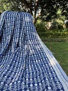 New Arrival 2026 Handcrafted Indigo <b>Blue</b> Block Print 100% Cotton Jaipuri Artisanal Floral Kantha Quilt & <b>Throw</b> Bed Speread - Product Image 5