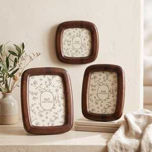 Cadre photo en bois rustique fait main, écologique, de qualité supérieure, pour table, support portrait, pour photos de famille, souvenirs de mariage, cadeaux d'anniversaire - Product Image 2